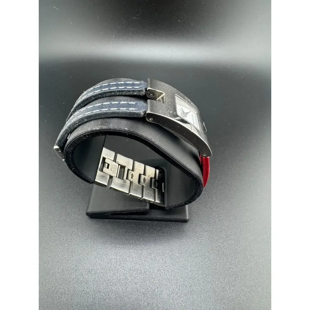 Tommy Hilfiger Watch Chunky Case Navy Red Dual Strap